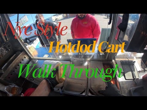 POV : Best New York Style Hotdog Cart Walkthrough!