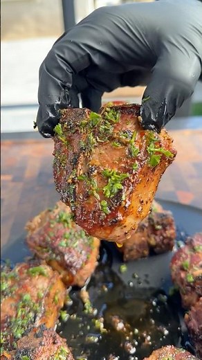 Garlic herb lamb loin chops