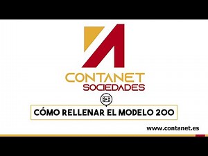 ContaNet - Como rellenar el Modelo 200