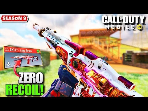 🔥AK117 LAVA REMIX🔥The MOST INSANE Build in COD Mobile Season 9 (Zero Recoil + Laser Accuracy #codm