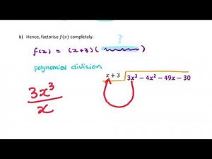Using factor theorem and long division to factorise a polynomial