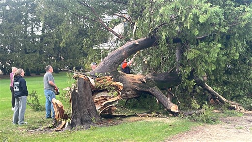 Storm damages roofs, topples trees in Delaware County