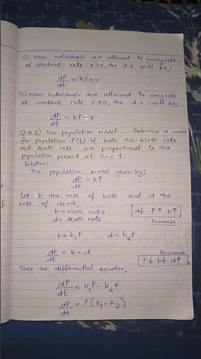 Mathematical Modelling 1.3 unit | Ordinary differential equations Deniss G Zill Book exercise 1.3
