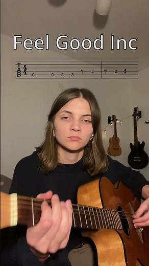 Feel good Inc #guitar #tabulature #foryou #fingerstyle #tab #tuto #freetab #cover #gitara #howtoplay