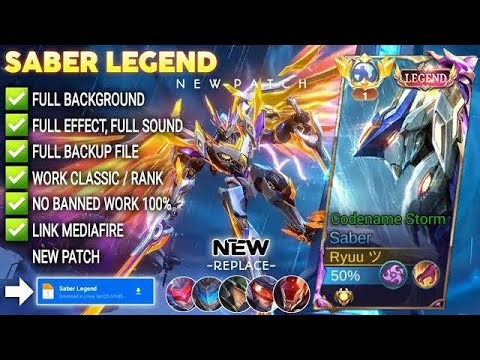 Script Skin Saber Legend - Codename Storm No Password | Full Effect & Voice | New Update