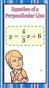Write the Equation of a Perpendicular Line | HS.A-CED.A.2 🖤