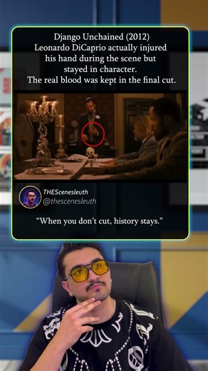 Django Unchained - When Leo's Real Blood Became Cinema History! 🤚🎬 #thescenesleuth