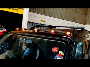 Led Hummer Type Roof Marker Lights installing scorpio|scorpio modified|thar|top light|‪@LOWBAsSE‬