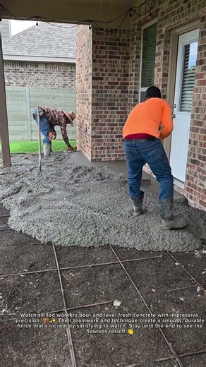 Amazing Concrete Pouring Process! 🔥#Concrete #Construction