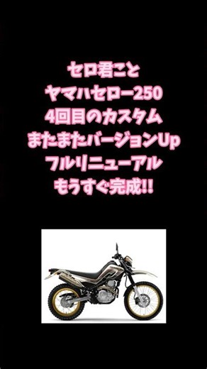 【セロー250 4回目のカスタム】#今回はシックに #隠れ派手 #大人の #渋さ #もうすぐ完成 #モタード