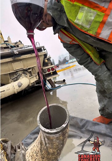 Killing the hopper with grape soda: #canadianconcretepumper #concretepumping