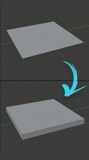 How to make plane thicker in Blender #blender #b3d #cgian