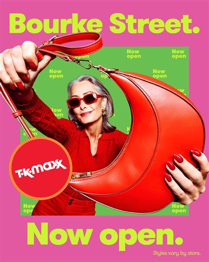 Today is the day! The first flagship TK Maxx in Australia is NOW OPEN on Melbourne’s Bourke Street. With two levels of big brands at small prices and heaps of Gold Find, you don’t want to miss out on the opening experience. Get down today or across the weekend – shoppers will receive a free tote bag with every purchase (whilst stocks last). | TK Maxx Australia