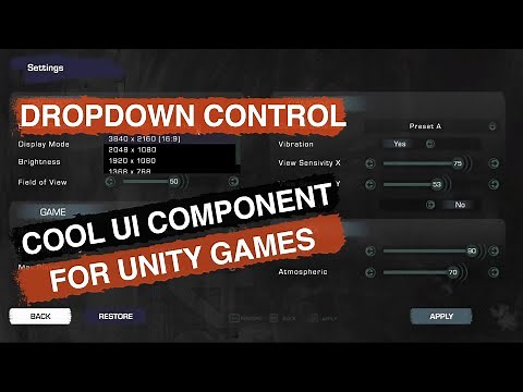 Unity UI Series / Part 2 - How To Design Dropdown Menu In Unity