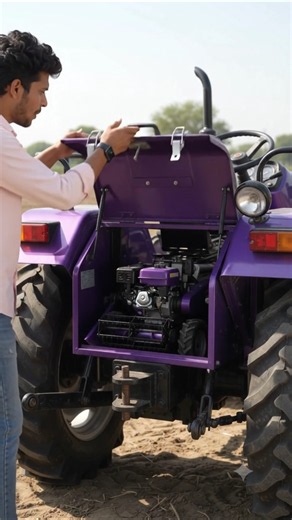 Purple Mini Tractor Ke Andar Nikla Mini Harvester! 😱🔥 #minitractor #miniharvester #shorts