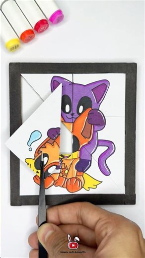 Catnap Poppy Playtime Playing Together Cardboard Game 🥰❤️‍🔥 #art #drawing #artist