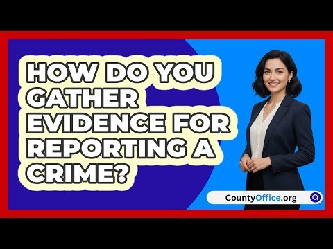 How Do You Gather Evidence For Reporting A Crime? - CountyOffice.org