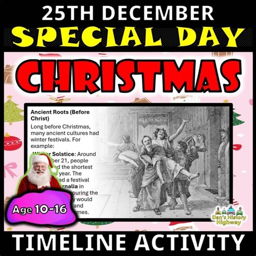 Christmas - History timeline lesson - Grades 5-11