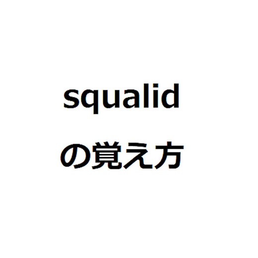 squalidの覚え方 #英検1級 #英単語の覚え方
