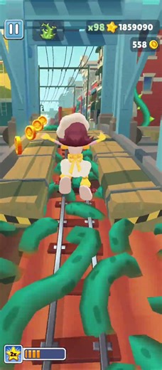 Subway Surfers 🚇🚆🚅🛤️🏃 Flower garden #subwaysurfers #sybotv #gaming #runninggames #jumpinggames