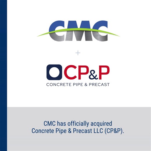 Today, Concrete Pipe & Precast, LLC (CP&P), a leading supplier of precast concrete-based utility solutions, has joined the CMC team! This is an important acquisition that strengthens our leadership in #earlystageconstruction. Welcome, CP&P! 🎉 We are thrilled that you are a part of CMC. #precastconcrete #concretesolutions #onecmc #itswhatsinsidethatcounts | Inside CMC