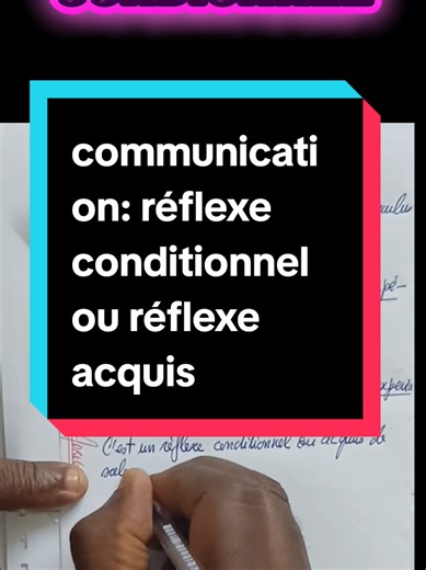 #svt , communication : le réflexe conditionnel ou réflexe acquis