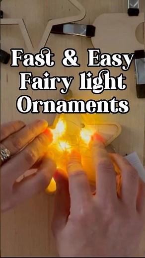 Fast & Easy Fairy Light Ornaments ✨ DIY Laser Cut Christmas Idea