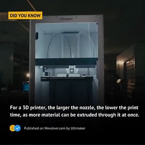 When 3D printing, there may be times that you want to speed up your printing experience. Maybe you need to save time, increase productivity – or just don’t want to wait any longer than necessary for a print to finish. Luckily, there are a number of hardware and software adjustments you can make that will reduce your print time without risking print success. In this blog, we’ll take a look at some of them. Check out the full article by Ultimaker here: https://www.wevolver.com/article/printing-at-