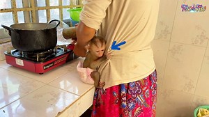 8K views · 328 reactions | Luvly Tav Tav Hug Mom So Tight Asking For Formular Milk When She Is Cooking | Monkey TavTav | Facebook