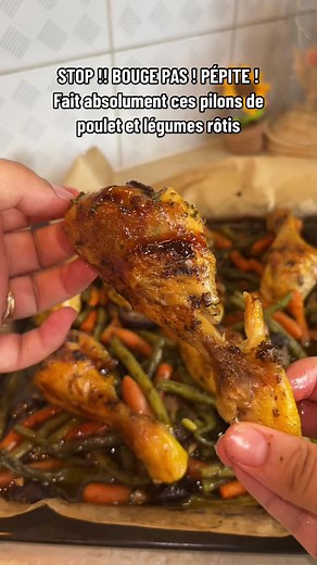 Recette de pilon de poulet et légumes rôtis