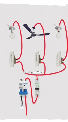 3 Switch Wiring Complete Setup ⚡ Bulb + Fan Full Connection | PRO Electrician Trick#Wiring #Electric