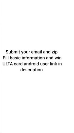 WIN ULTA GIFT CARD FOR FREE ONLY FILL BASIC INFORMATION #usa
