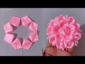 DIY: How to make an adorable fabric rose flower in just few minutes! | DIY Ribbon Flowers | Crafts