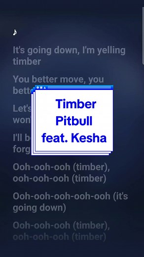 Timber - Pitbull feat. Kesha #catkaraoke #karaoke #fyp #sing #kesha #pitbull #timber