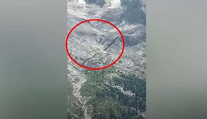 Ghiacciaio Marmolada, il momento del crollo del seracco a Punta Rocca VIDEO
