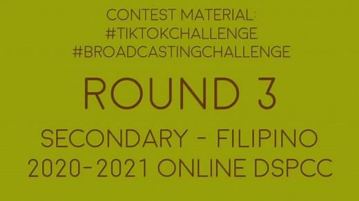 REPOST: FILIPINO - SECONDARY ROUND 3 #tiktokchallenge #broadcastingchallenge #fypシ #foryourpage #tiktokeskwela