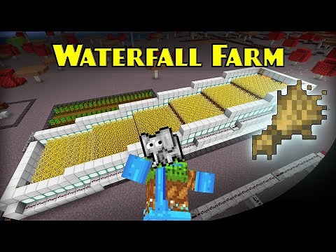 Waterfall Wheat Farm | Minecraft Bedrock Farm Tutorial | MCPE XBOX PS SWITCH