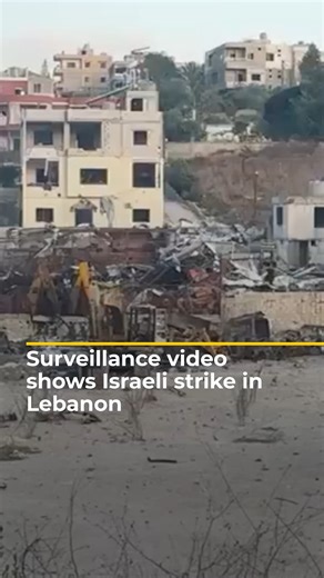 80K views · 1.8K reactions | Security camera video captured the moment an Israeli air attack hit the town of Ansariyeh, southern Lebanon. Additional video shows damage to the site, where excavation equipment was being stored. | Al Jazeera English | Facebook
