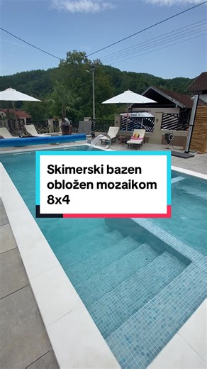 Skimerski armirano betonski bazen , obložen mozaikom nero , dimenzija bazena 8x4x1.5 , ovaj bazen poseduje hidromasažnu kadu sa aeromasažom i hidromasažom Nero , grejanje vode preko izmenjivača toplote Max Dapra , automatske dozirne pumpe za hemiju , korišćen je rubni kamen Nero model ravni lux , bazen takodje ima i solarni prekrivač sa motalicom . Za dodatne informacije , kontaktirajte nas na : #jagodina 035/250-570 #beograd 011/44-17-250 hidrotermjagodina@yahoo.com info@termopool.com #hidroter