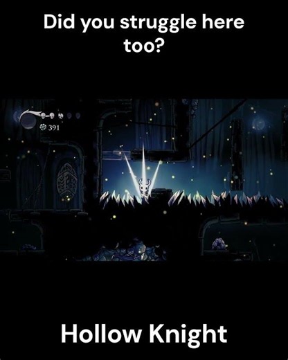 I spent way too long trying to clear this jump 😭💀 #hollowknight #gaming