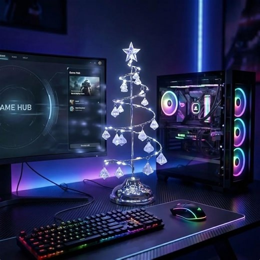 LED Christmas Tree Table Lamp – Battery Powered Modern Crystal Light for Bedroom Home Decor - Etsy UK