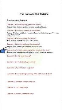 The Hare and The Tortoise | Class 4 The Saraswati English Supplementary Reader | Question and answer