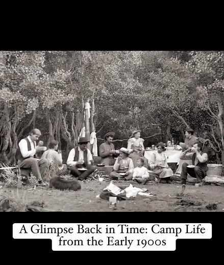 A Glimpse Back in Time: Restored Photo of Camp Life from the Early 1900s