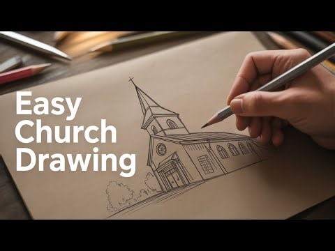How to Draw a Church ⛪ | Easy Step by Step Drawing for Beginners