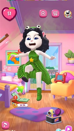 my Talking Angela fail Down #diycosplay #mytalkingangela2 #gameplay #cosplay #animegameycosplay