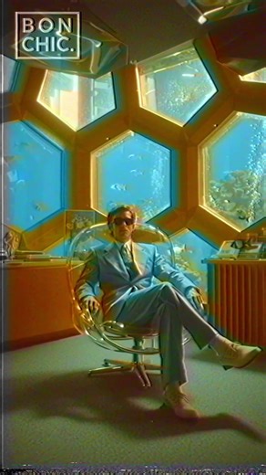 Hexagonal Aquariums Offices, early 90s 🌊🌀 #corporatewave #vaporwave #80saesthetic