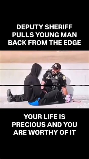 Head of Security on Instagram: "This man is a hero. Quick thinking and calm action by a deputy sheriff prevented a young man from jumping off an overpass. This is what presence looks like. A deputy sheriff stepped in at the right moment, pulling a young man off an overpass before it was too late. Life is precious and you are worthy of it. #headofsecurity #lawenforcement #hero"