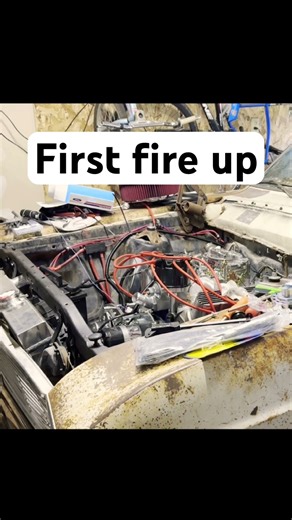 Subscribe! First fire up 1966 Falcon manual swapped and engine swapped #classiccars #automobile john