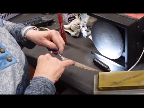 Sharpening a Long Convex Grooming Shear | Straightforward and Working Well