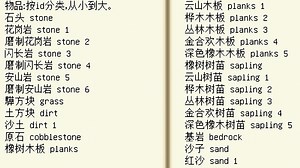 我的世界 物品ID 1